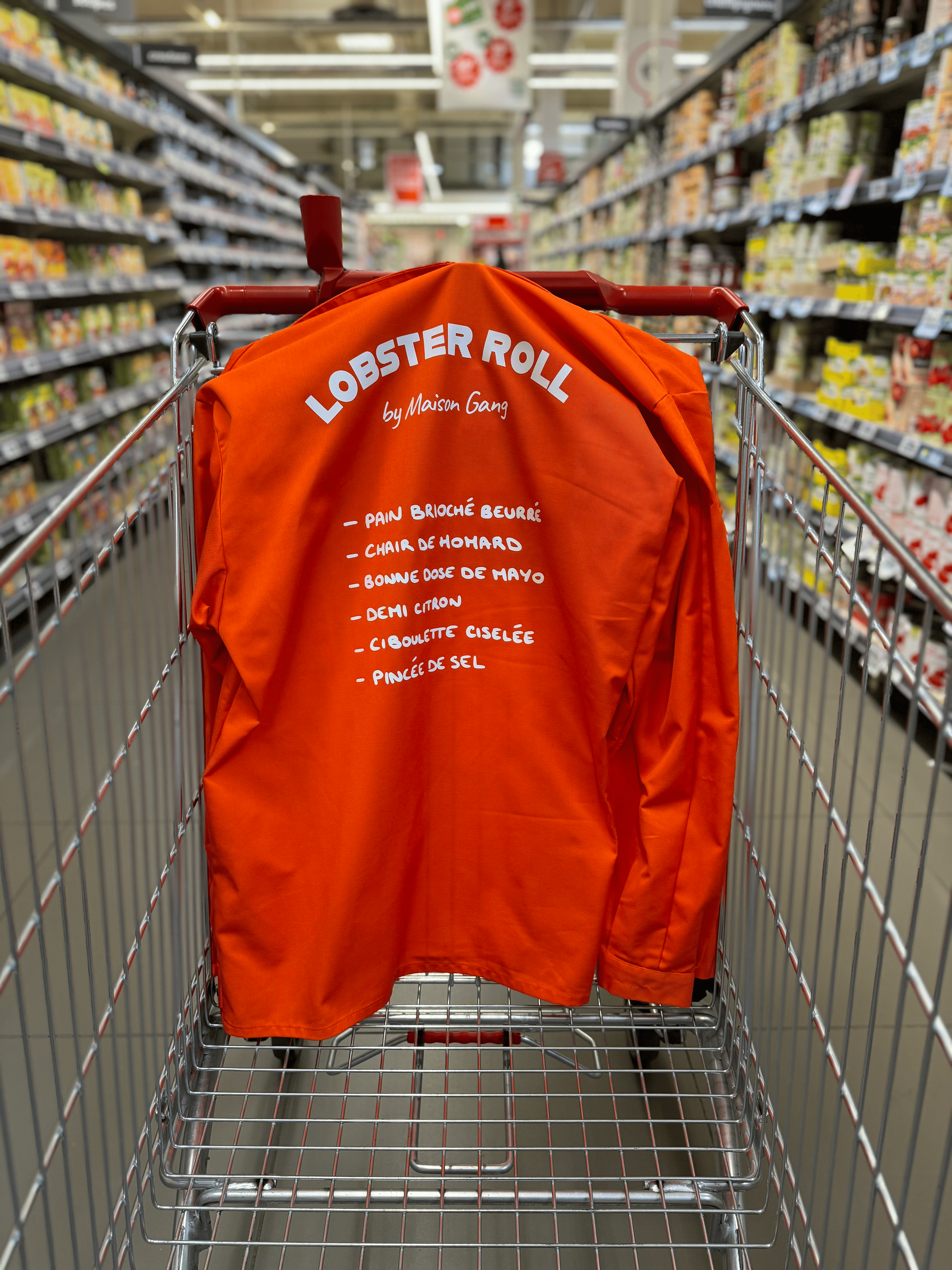 maison-gang-lobster-roll-veste-de-travail-orange-tu image 3
