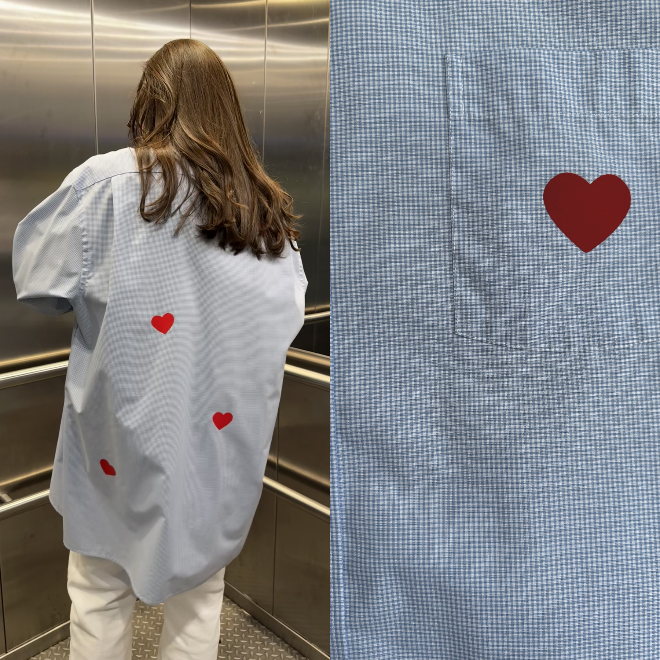 maison-gang-chemises-upcycl-es-carreaux-coeurs-chemise-bleue-tu image 2