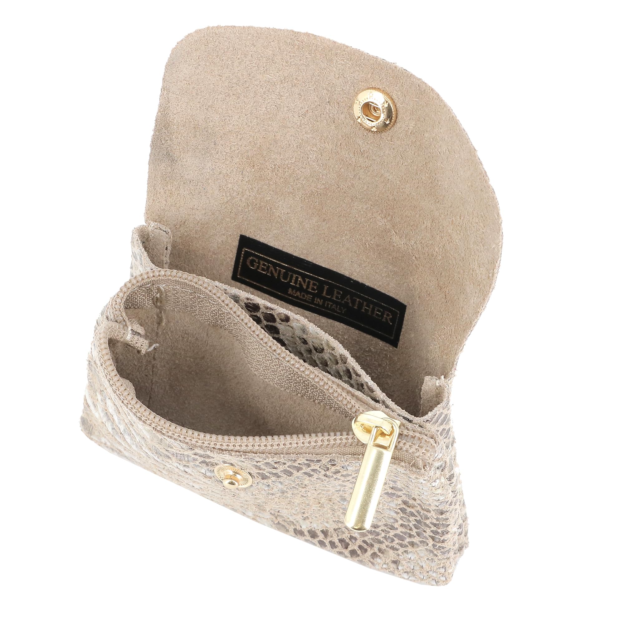 double-tree-porte-monnaie-cuir-python-portefeuille-femme-taupe image 5