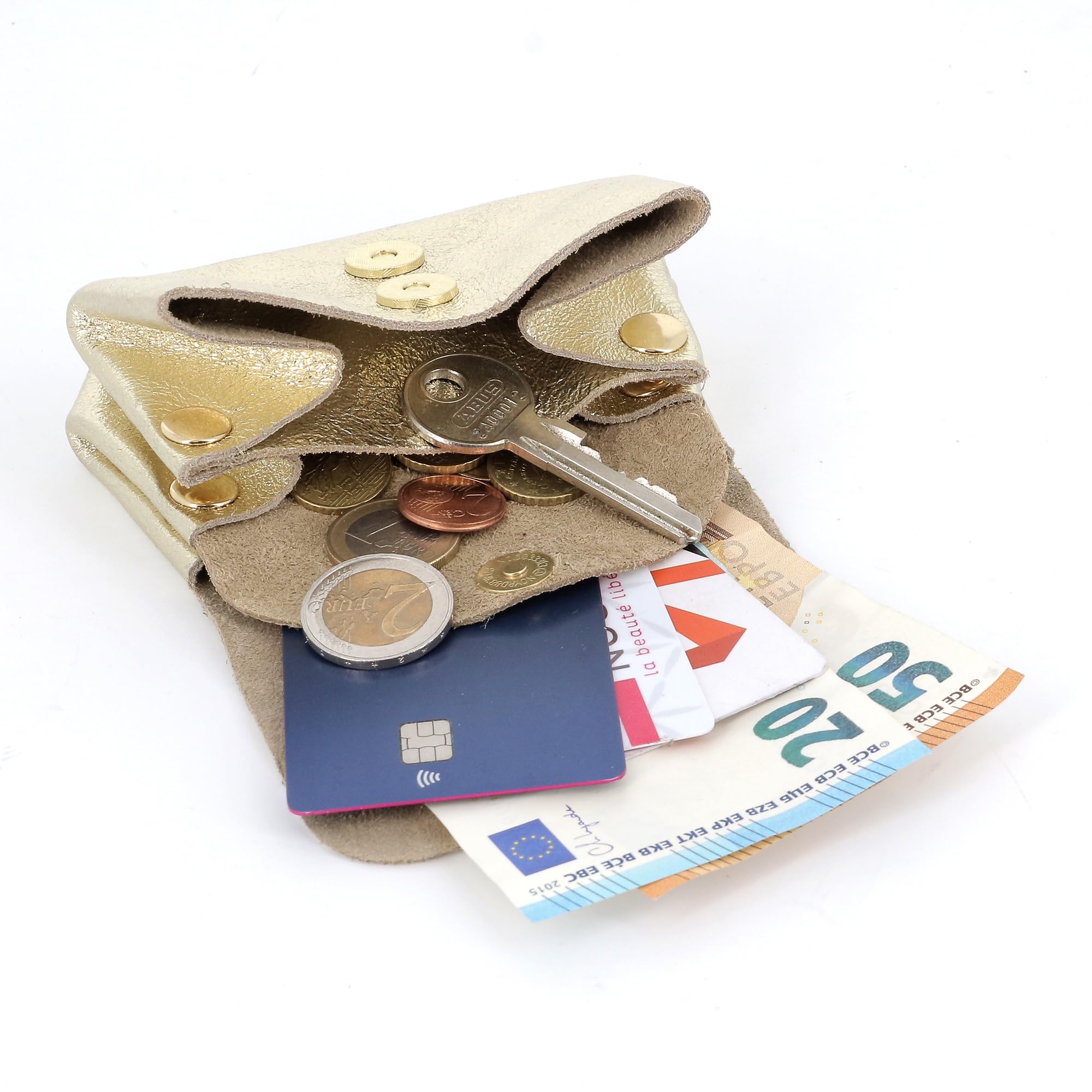 double-tree-mini-porte-monnaie-cuir-dor-enveloppe image 6