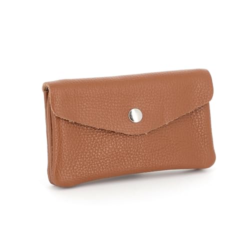 double-tree-porte-monnaie-cuir-grain-camel-femme image 8
