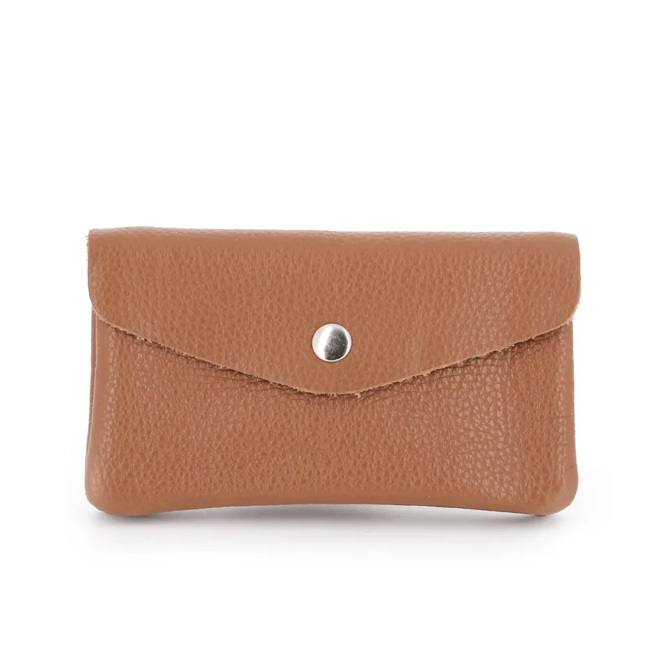double-tree-porte-monnaie-cuir-grain-camel-femme image 1