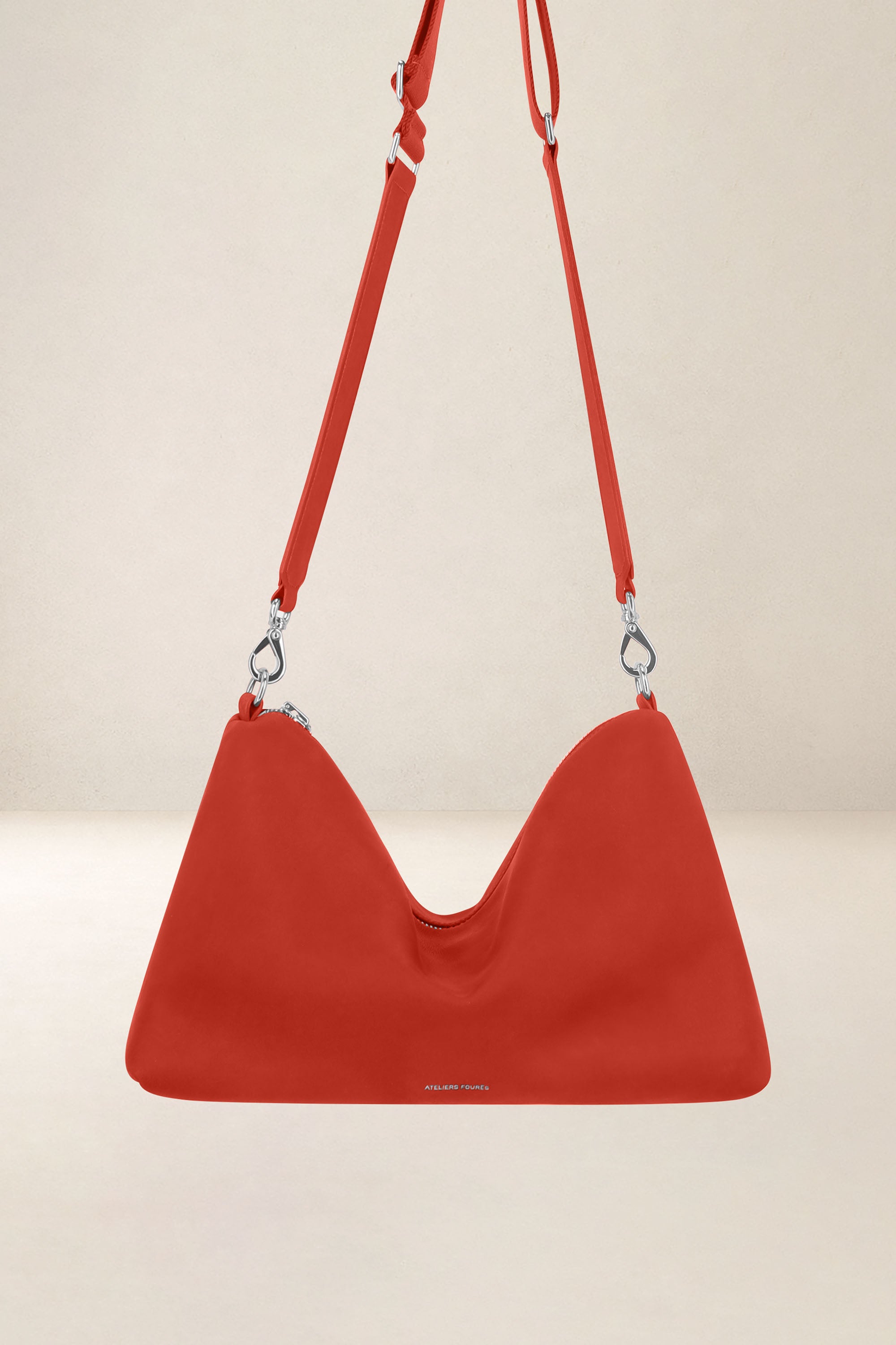 les-ateliers-four-s-iliade-sac-hobo-cuir-orange-confite image 4