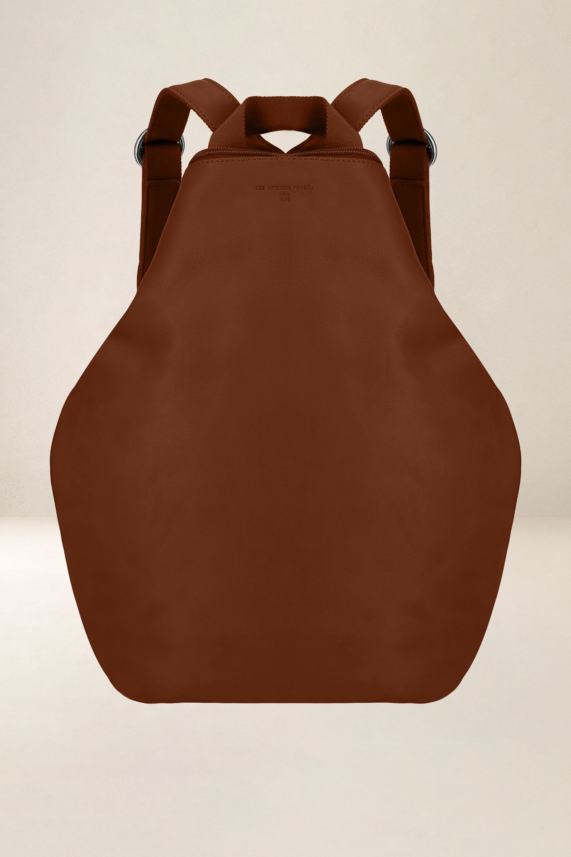 les-ateliers-four-s-psych-sac-dos-cuir-orange-confite image 2