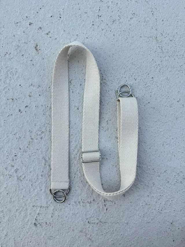 maison-gang-accessoires-sangle-coton-cr-me-mousquetons-argent-s image 1