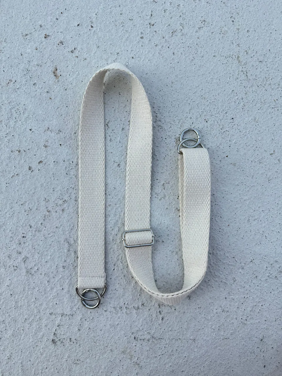 maison-gang-accessoires-sangle-coton-cr-me-mousquetons-argent-s image 1
