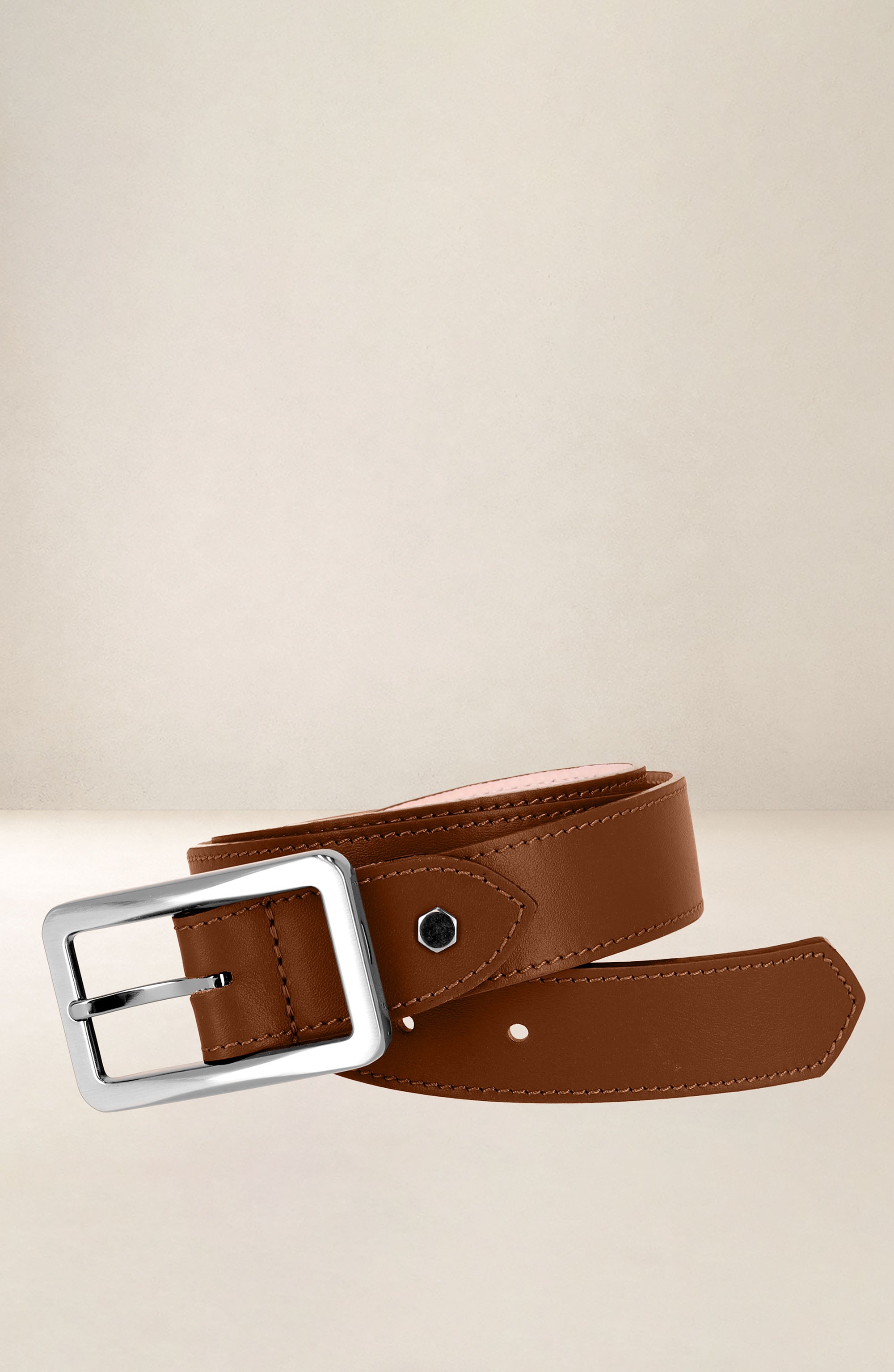 les-ateliers-four-s-pivoine-ceinture-femme-cuir-marron-90-cm image 2