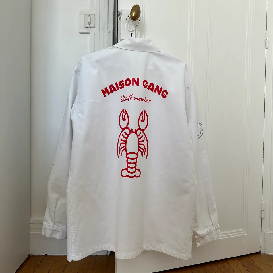 maison-gang-vestes-travail-veste-unisexe-homard-blanc-taille-l image 1