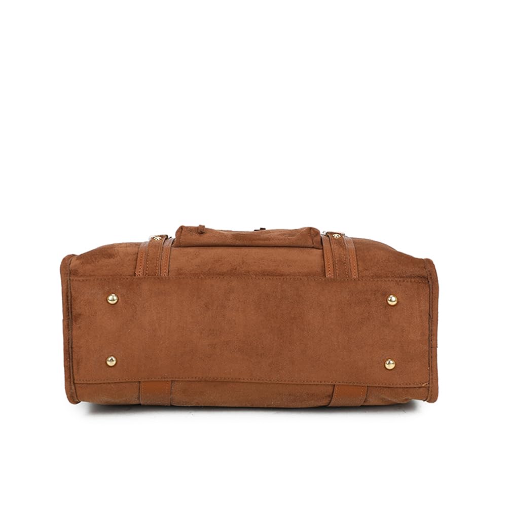 double-tree-sac-bowling-bandouli-re-cabas-femme-marron image 7