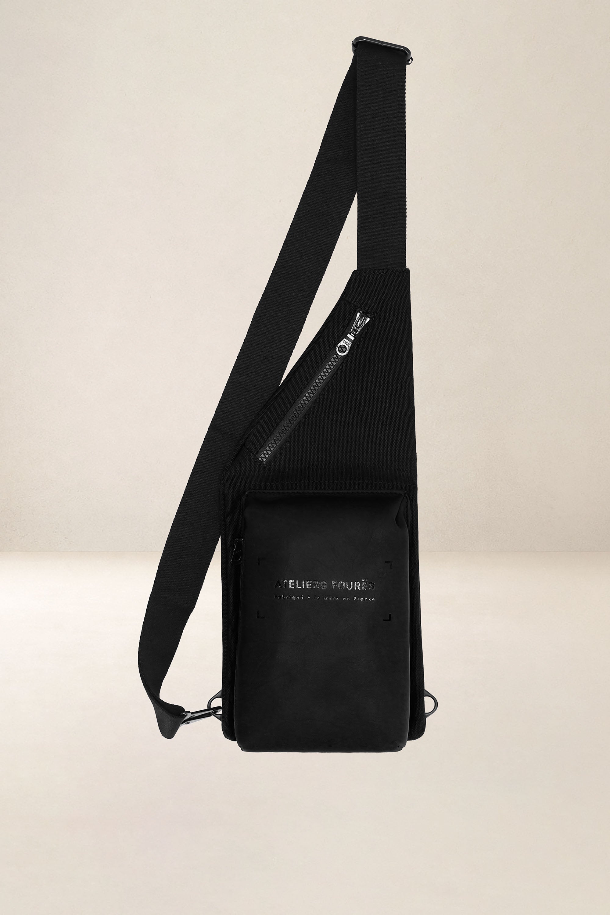 les-ateliers-four-s-aristote-holster-homme-kaki-toile-cuir image 2