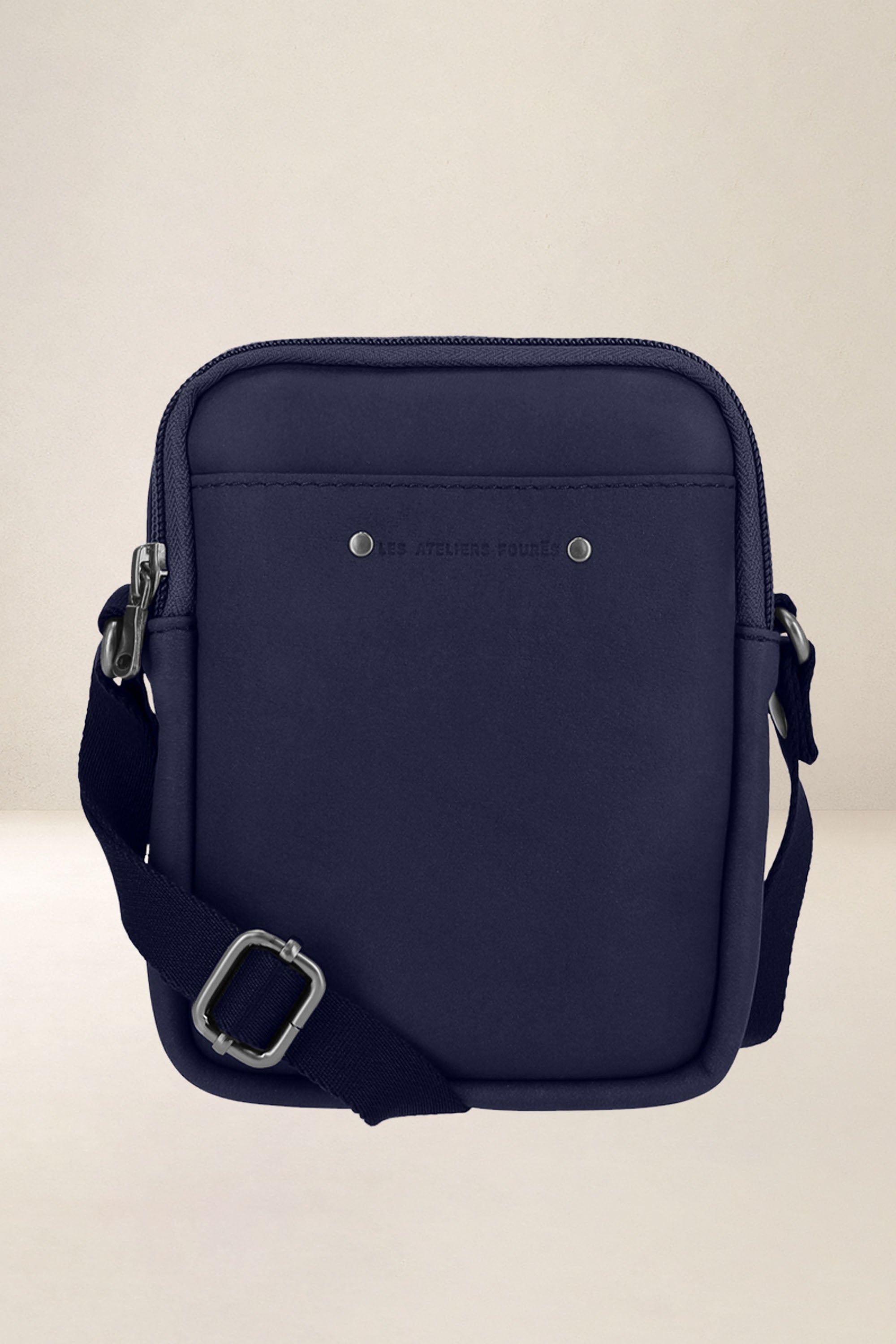 les-ateliers-four-s-c-os-sacoche-cuir-homme-marine image 2