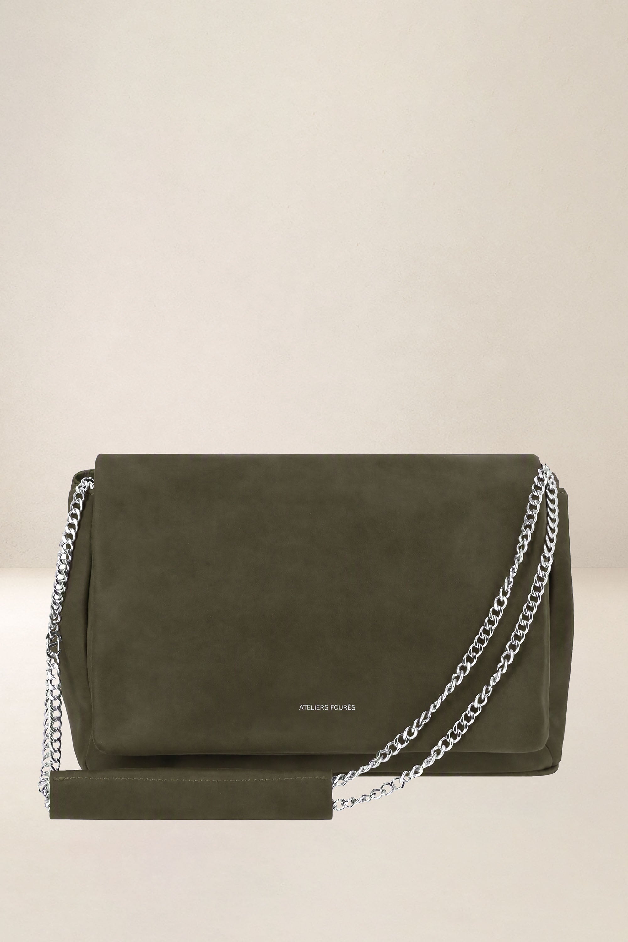 les-ateliers-four-s-thalassa-sac-main-cuir-kaki-grand-format image 6