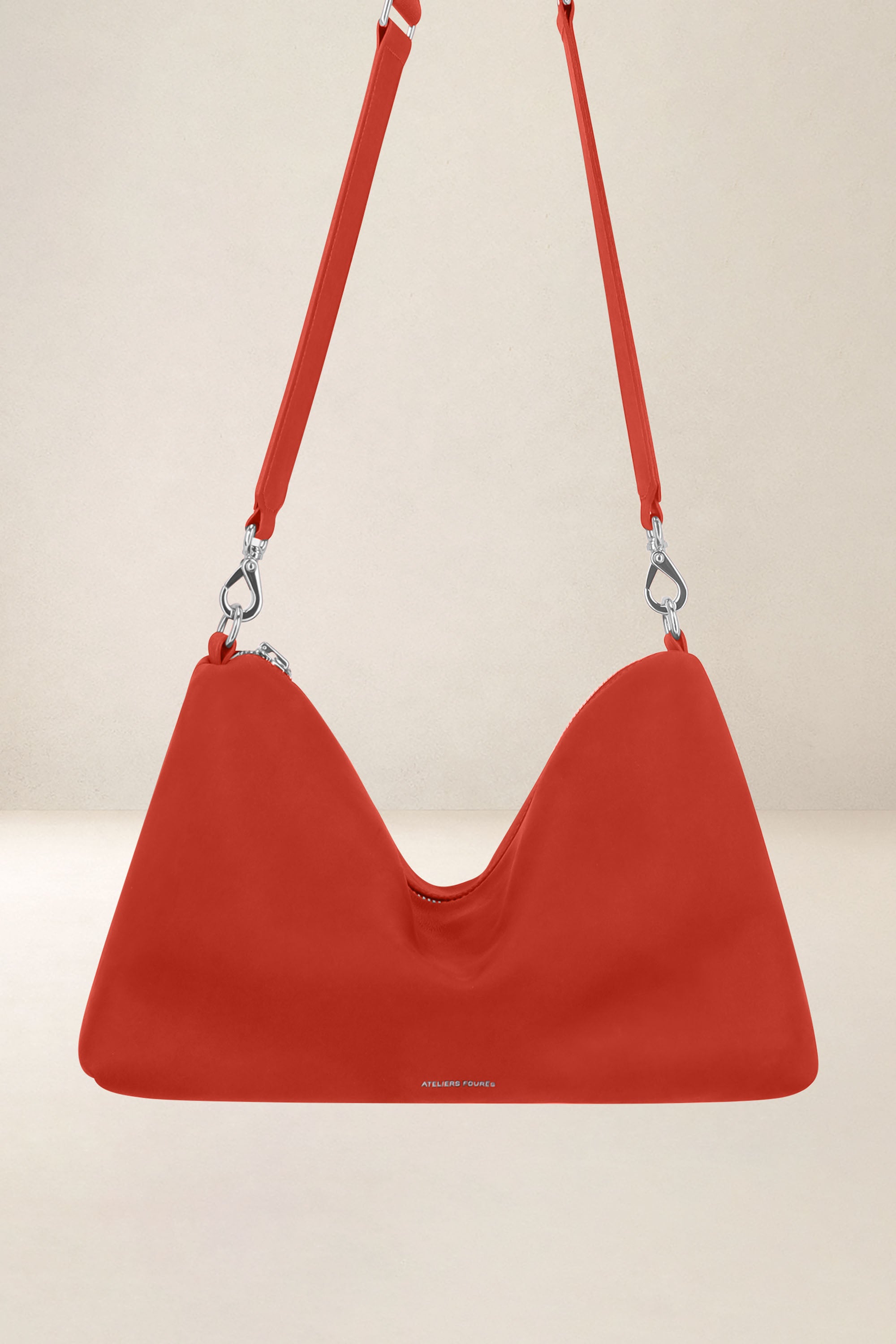 les-ateliers-four-s-iliade-sac-hobo-cuir-orange-confite image 1