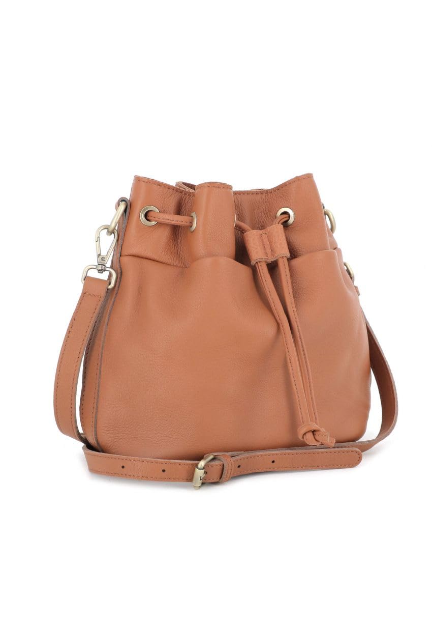 double-tree-sac-seau-bandouli-re-cuir-cordon-serrage-22-cm image 2