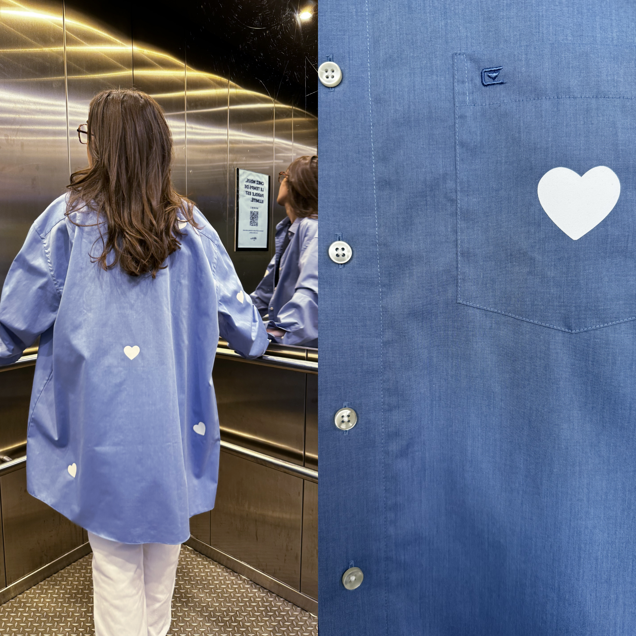 maison-gang-chemises-upcycl-es-coeurs-chemise-bleue-tu image 2
