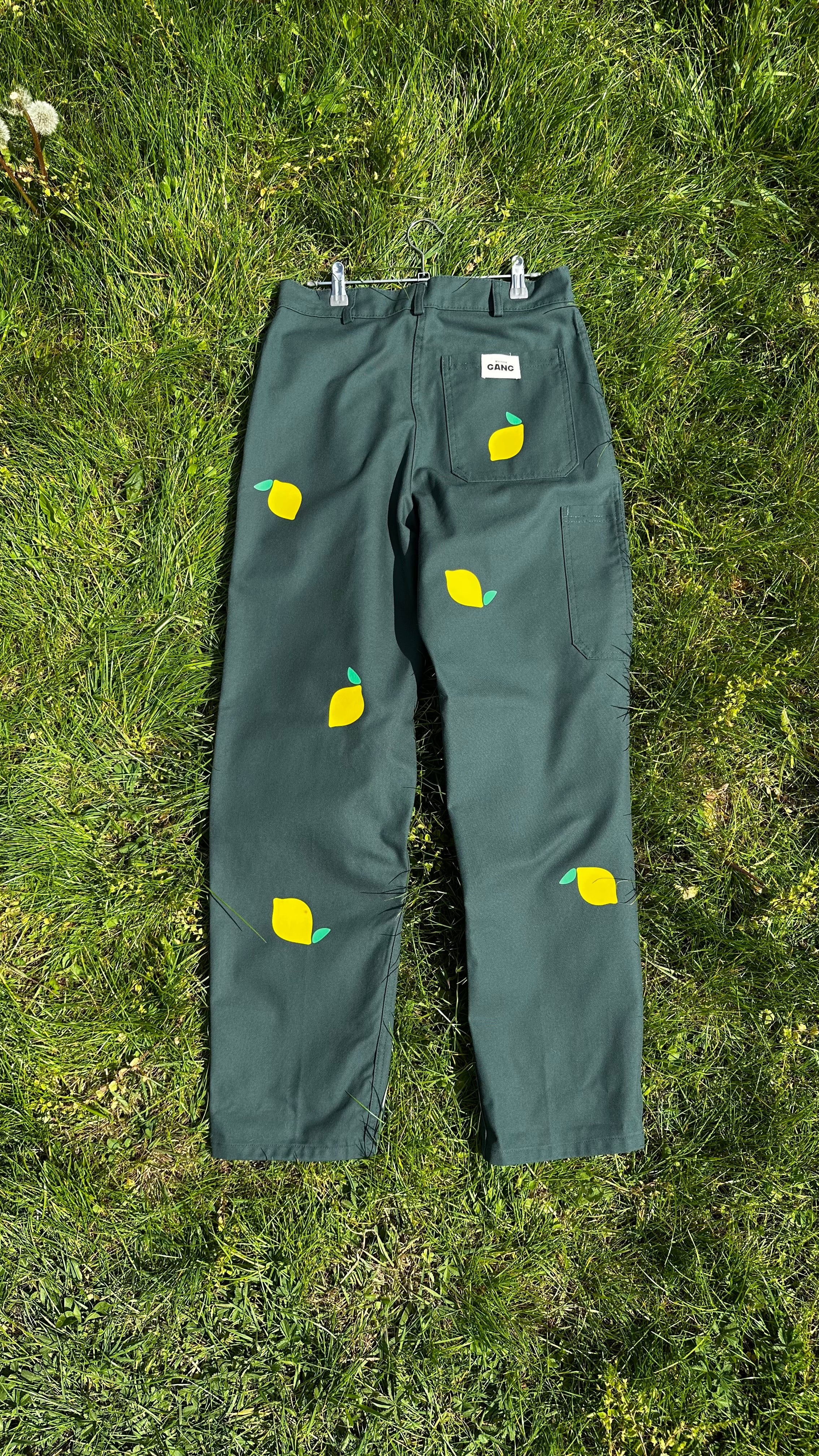 maison-gang-citron-pantalon-unisexe-vert-taille-40-coton image 3