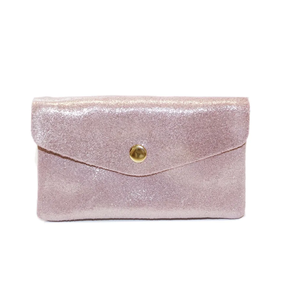 double-tree-portefeuille-cuir-daim-iris-rose-mi-long-zip image 1