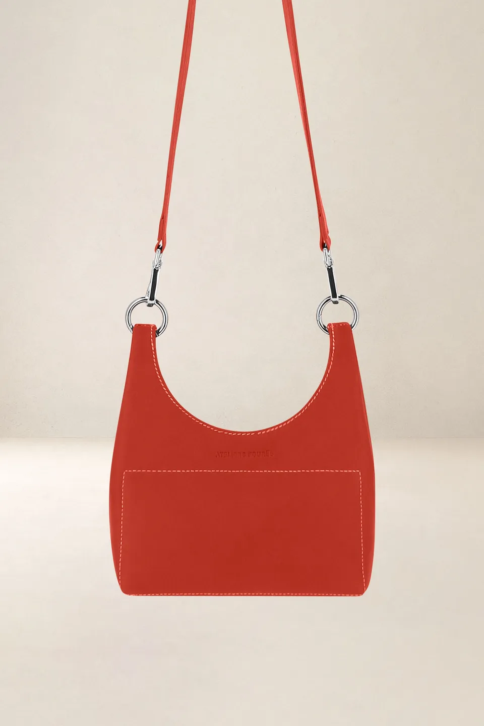 les-ateliers-four-s-amazone-sac-mini-cuir-orange-confite image 1
