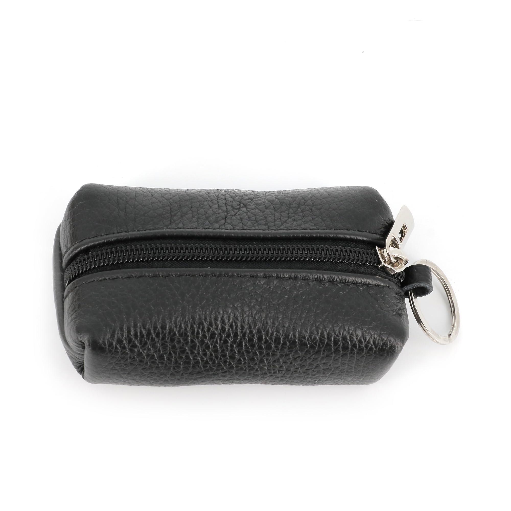 double-tree-porte-monnaie-cuir-grain-noir-porte-cl-s-zip image 2