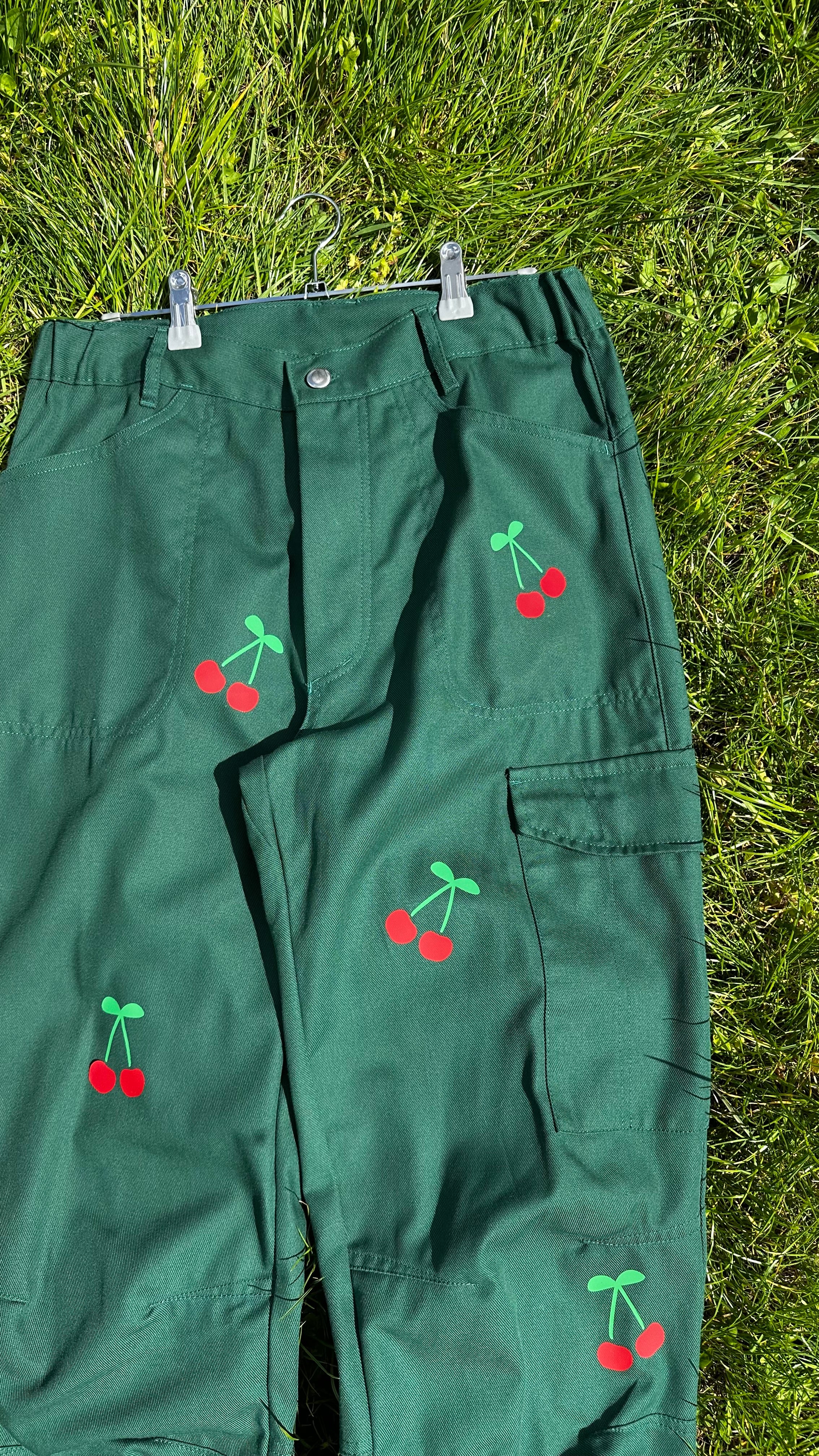 maison-gang-vestes-travail-pantalon-unisexe-vert-cerise-taille-1 image 4