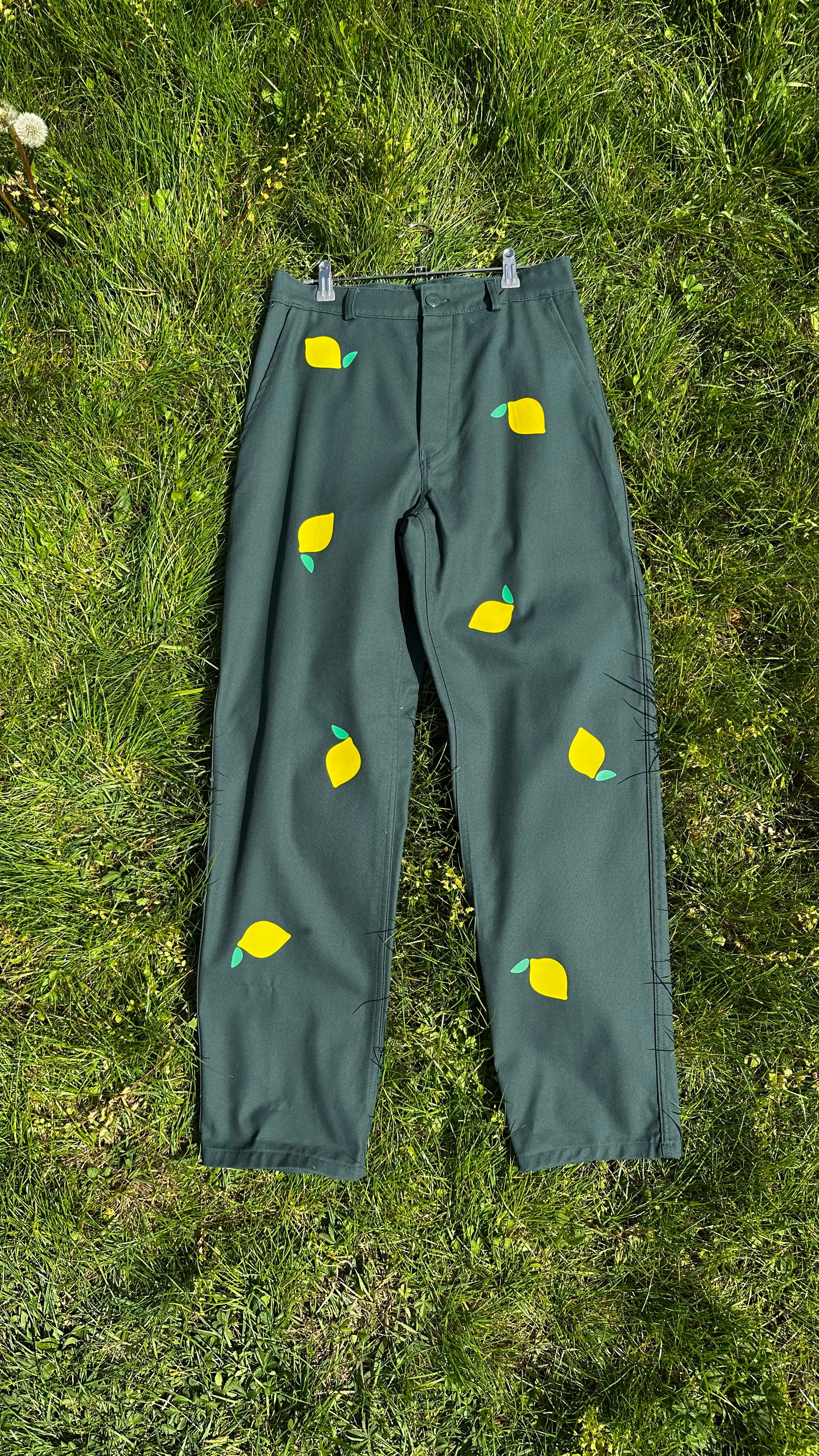 maison-gang-citron-pantalon-unisexe-vert-taille-40-coton image 1