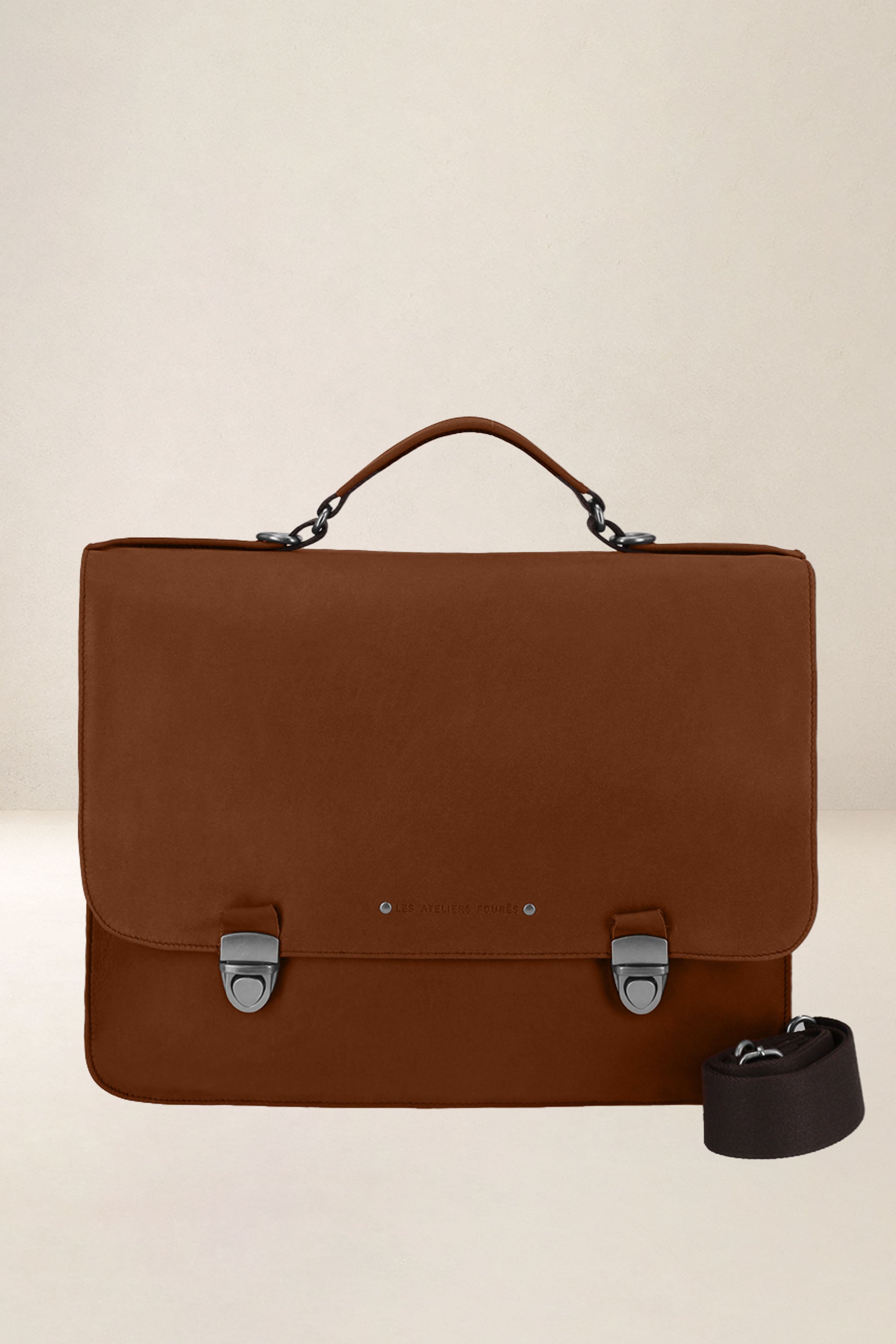 les-ateliers-four-s-la-os-cartable-cuir-cognac-ordinateur image 5