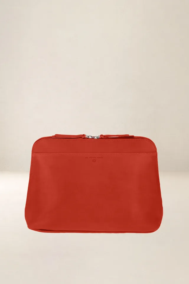les-ateliers-four-s-europe-b749-sac-main-orange-confite-cuir image 1