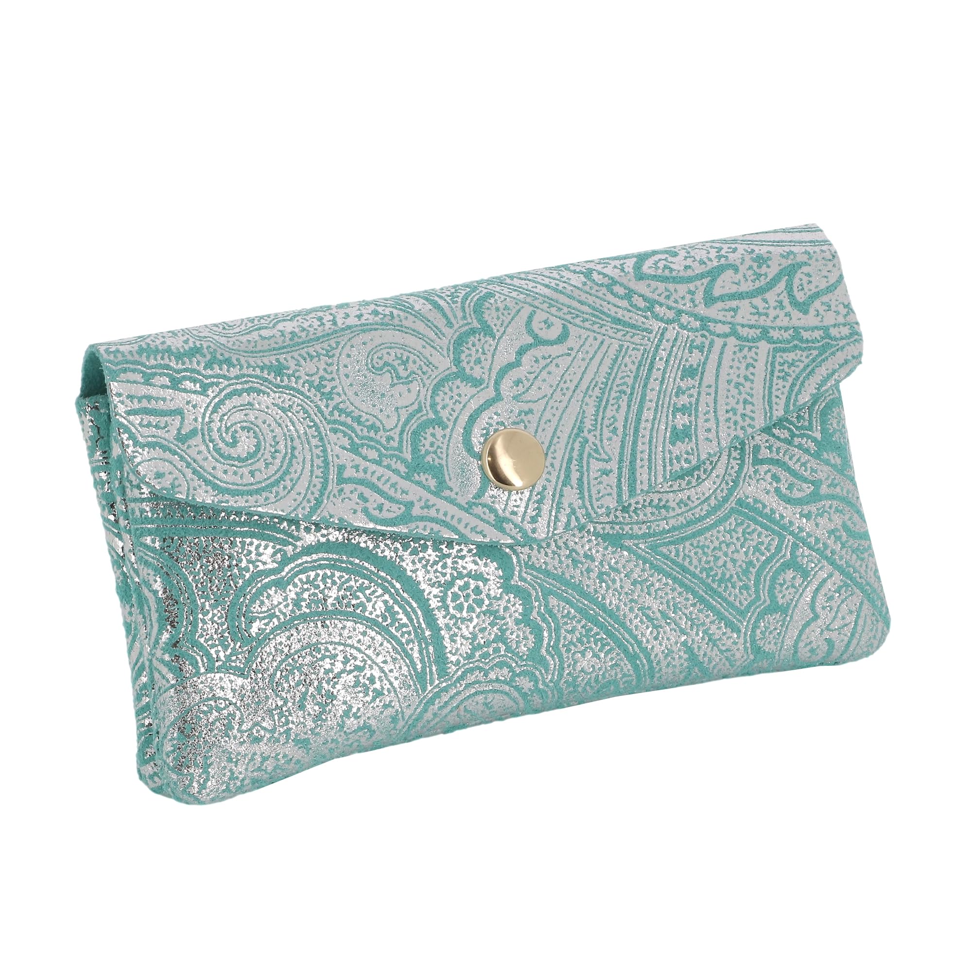 double-tree-porte-monnaie-cuir-turquoise-baroque-m-tallis-mi-long image 2
