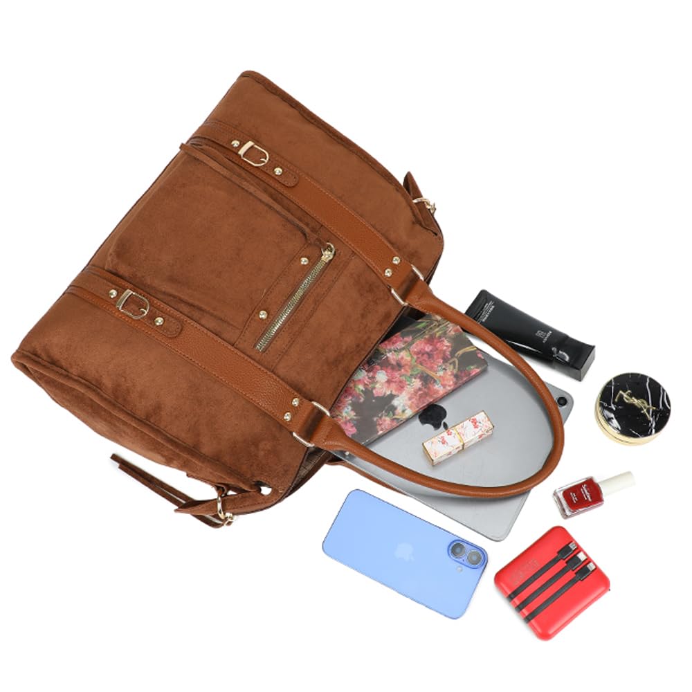 double-tree-sac-bowling-bandouli-re-cabas-femme-marron image 5