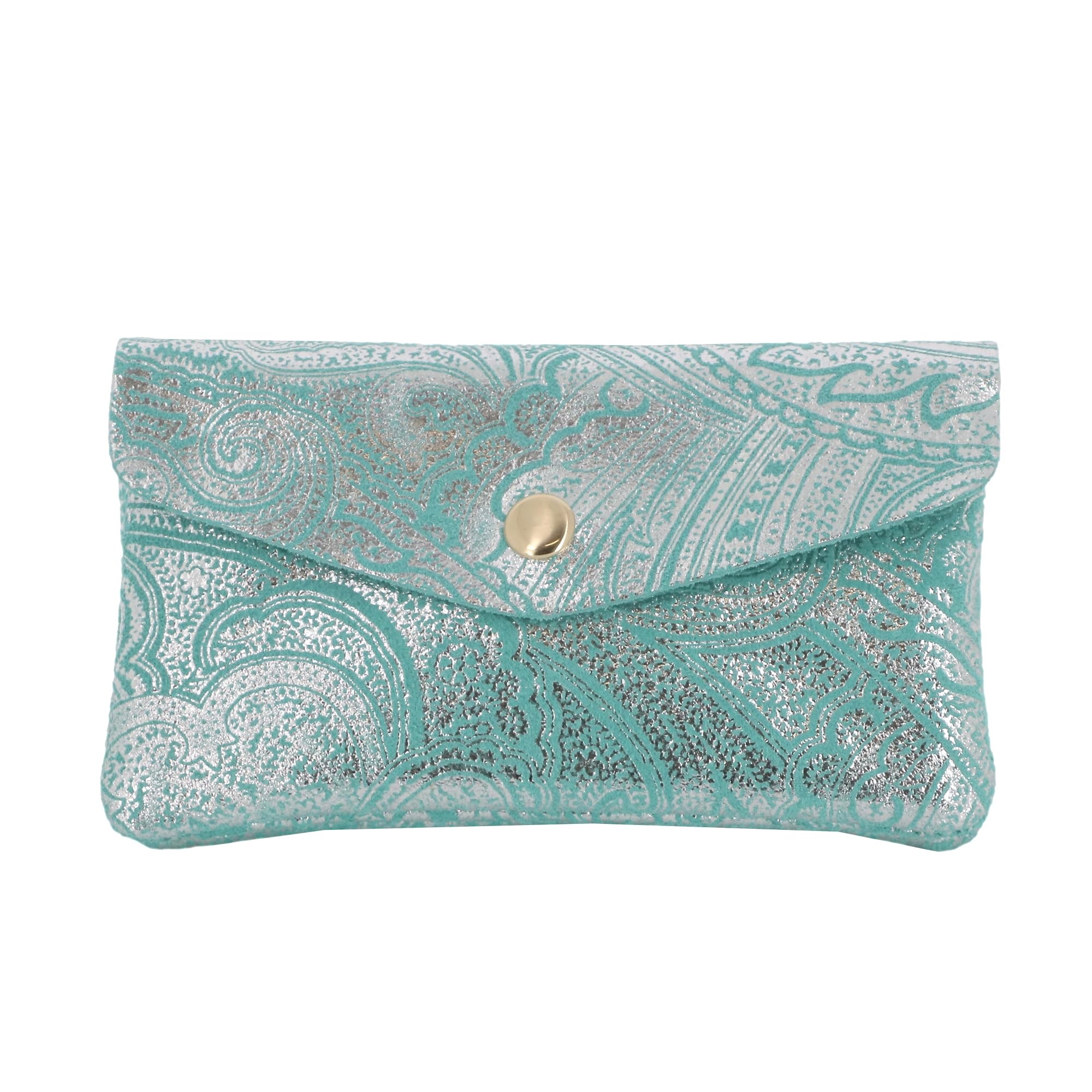 double-tree-porte-monnaie-cuir-turquoise-baroque-m-tallis-mi-long image 1
