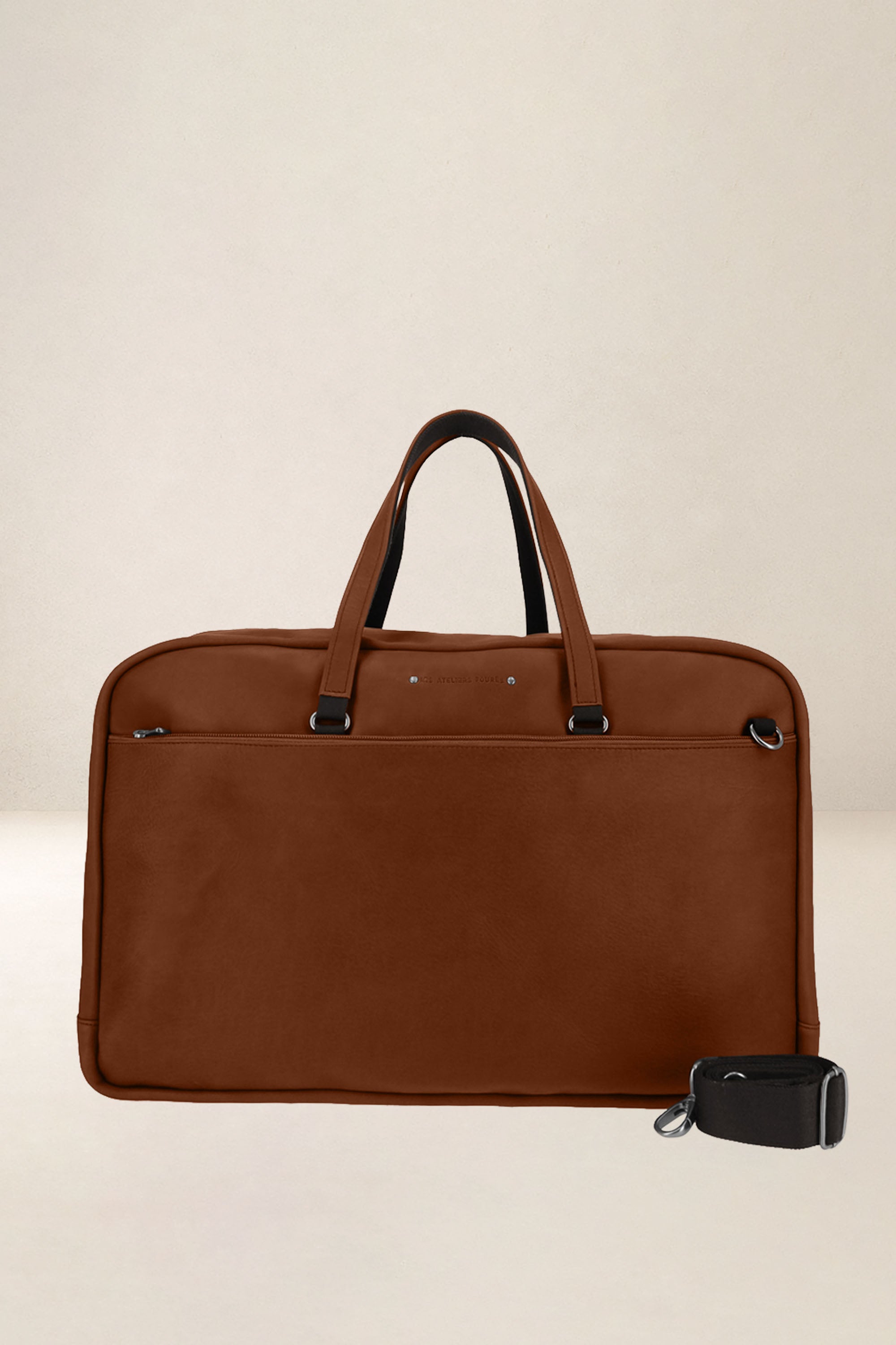 les-ateliers-four-s-zeus-sac-de-voyage-cuir-cognac-cabine image 6