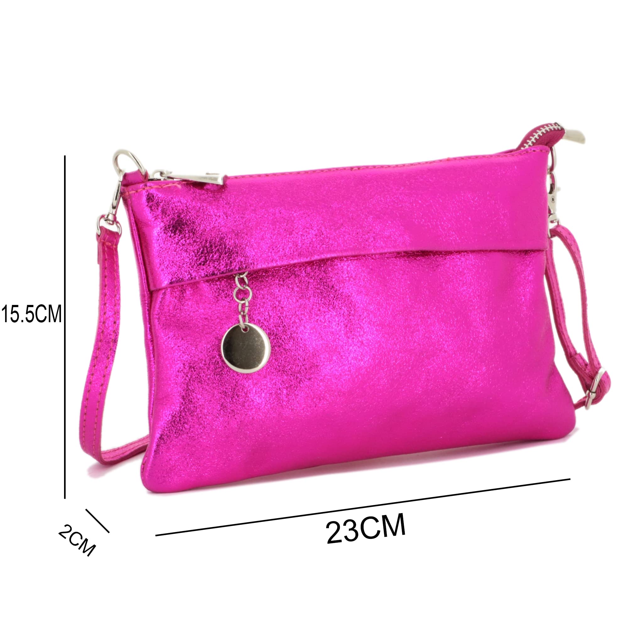 double-tree-petit-sac-bandouli-re-cuir-iris-fuchsia-soir-e image 2