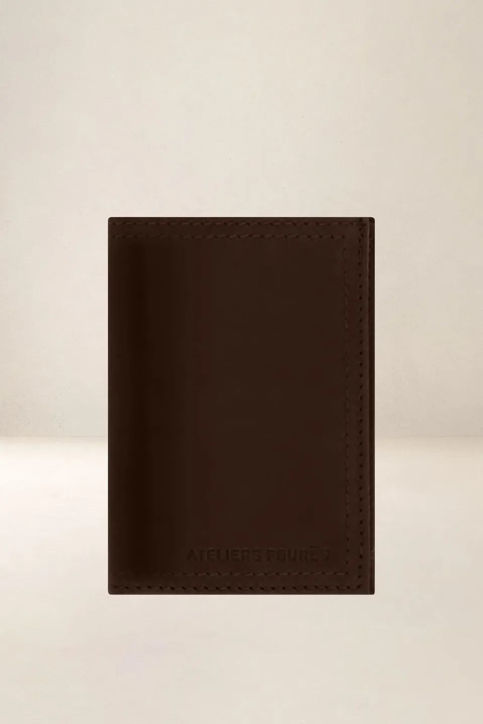 les-ateliers-four-s-platon-portefeuille-compact-cuir-caf image 1