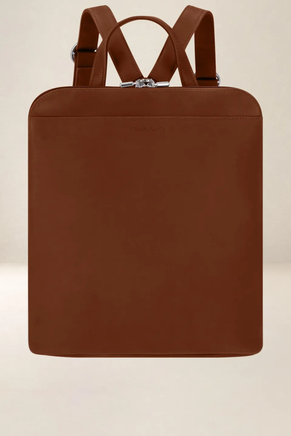 les-ateliers-four-s-androm-de-sac-dos-cuir-fauve image 1