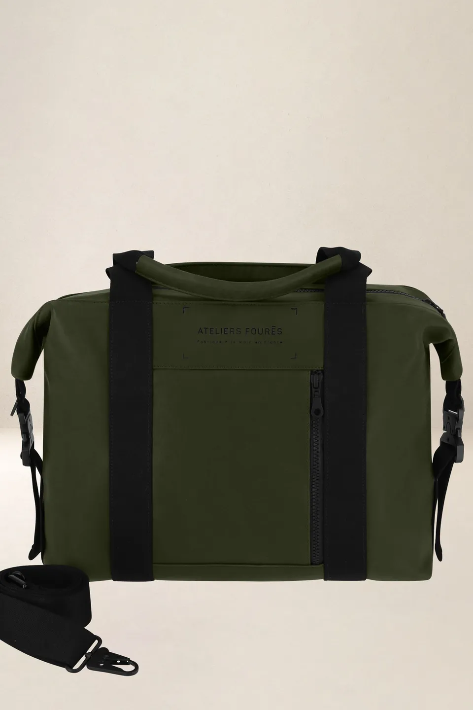 les-ateliers-four-s-socrate-sac-business-cuir-kaki image 1
