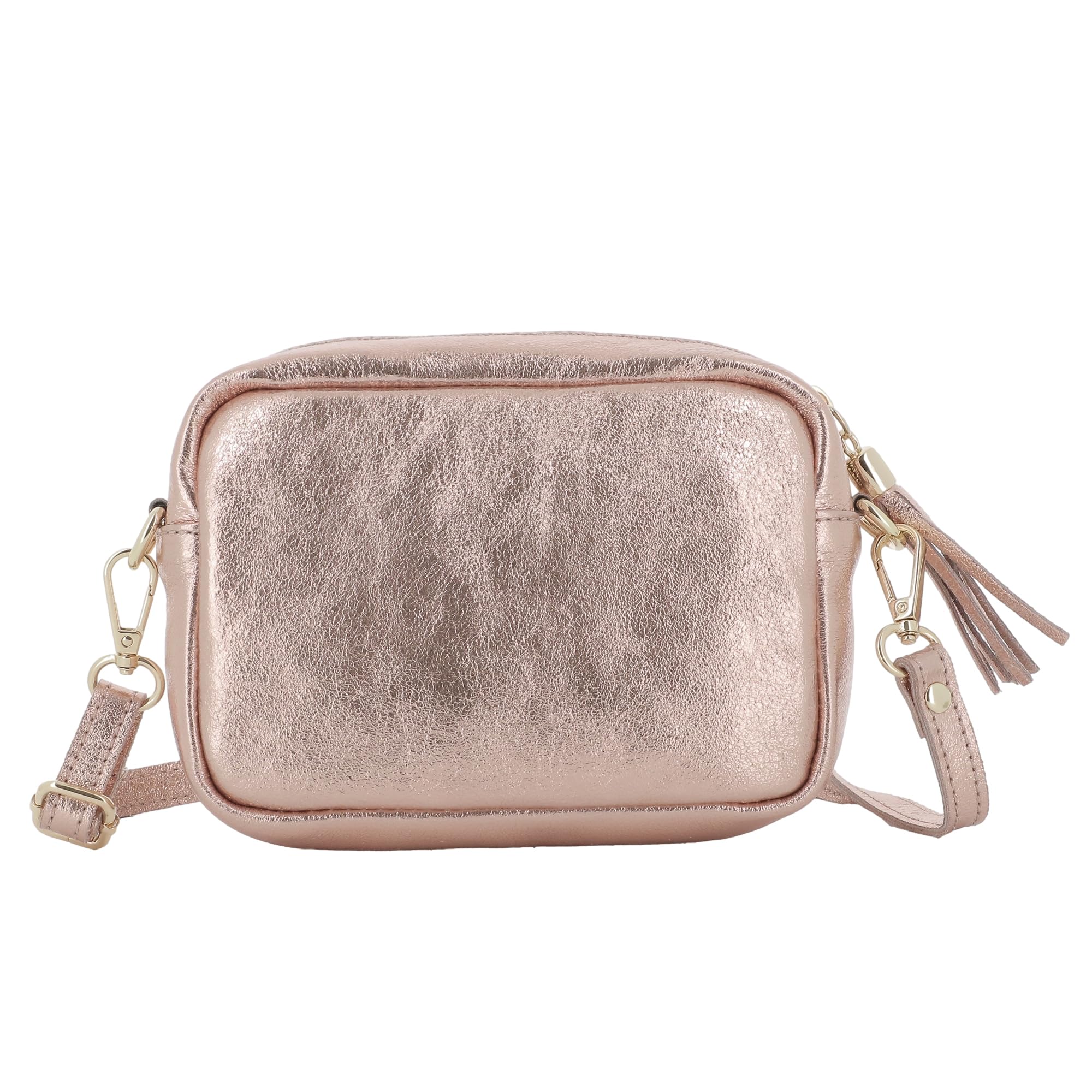 double-tree-sac-bandouli-re-cuir-or-rose-brillant image 3