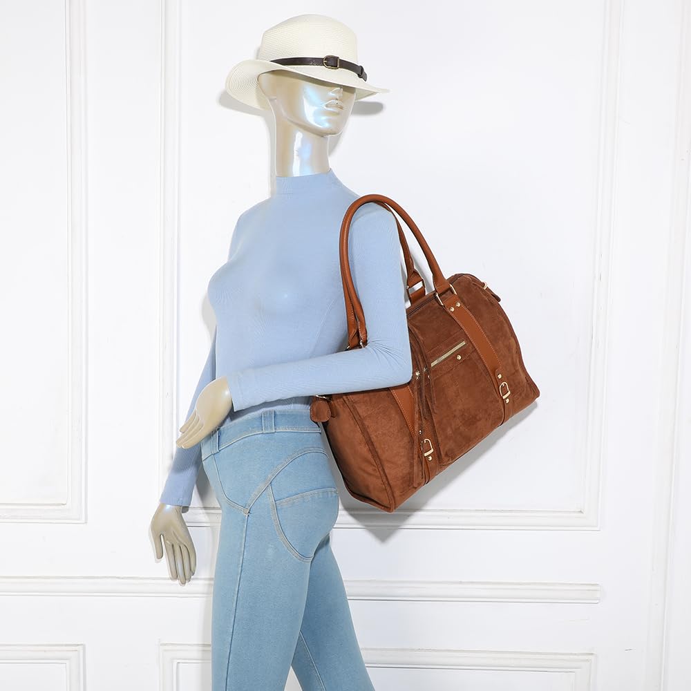 double-tree-sac-bowling-bandouli-re-cabas-femme-marron image 2