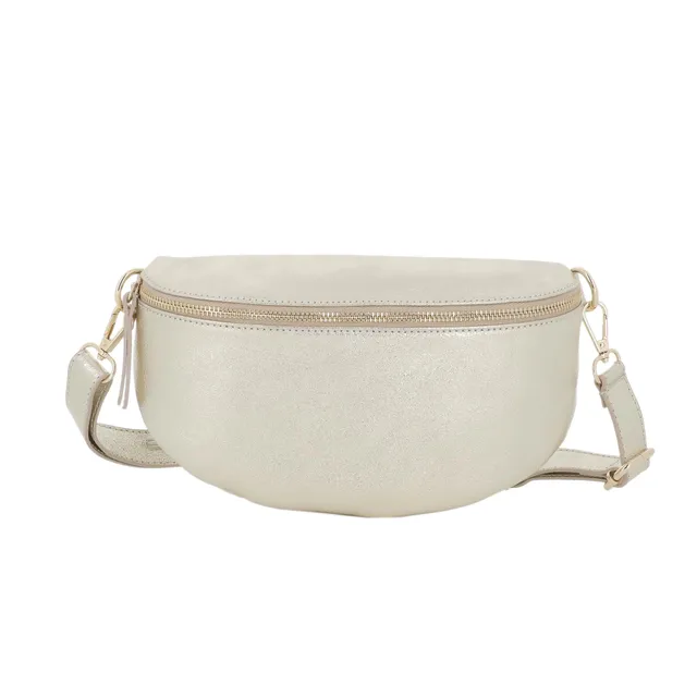 double-tree-sac-banane-cuir-iris-bandouli-re-femme-dor image 1
