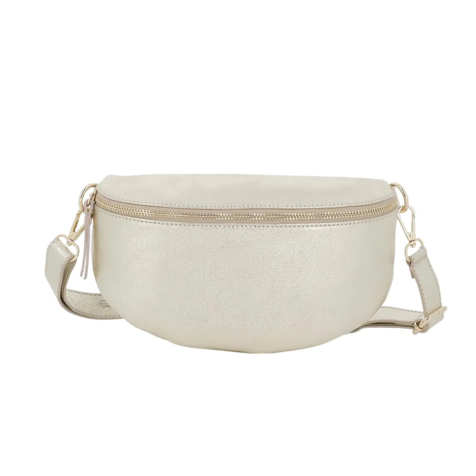 double-tree-sac-banane-cuir-iris-bandouli-re-femme-dor image 1