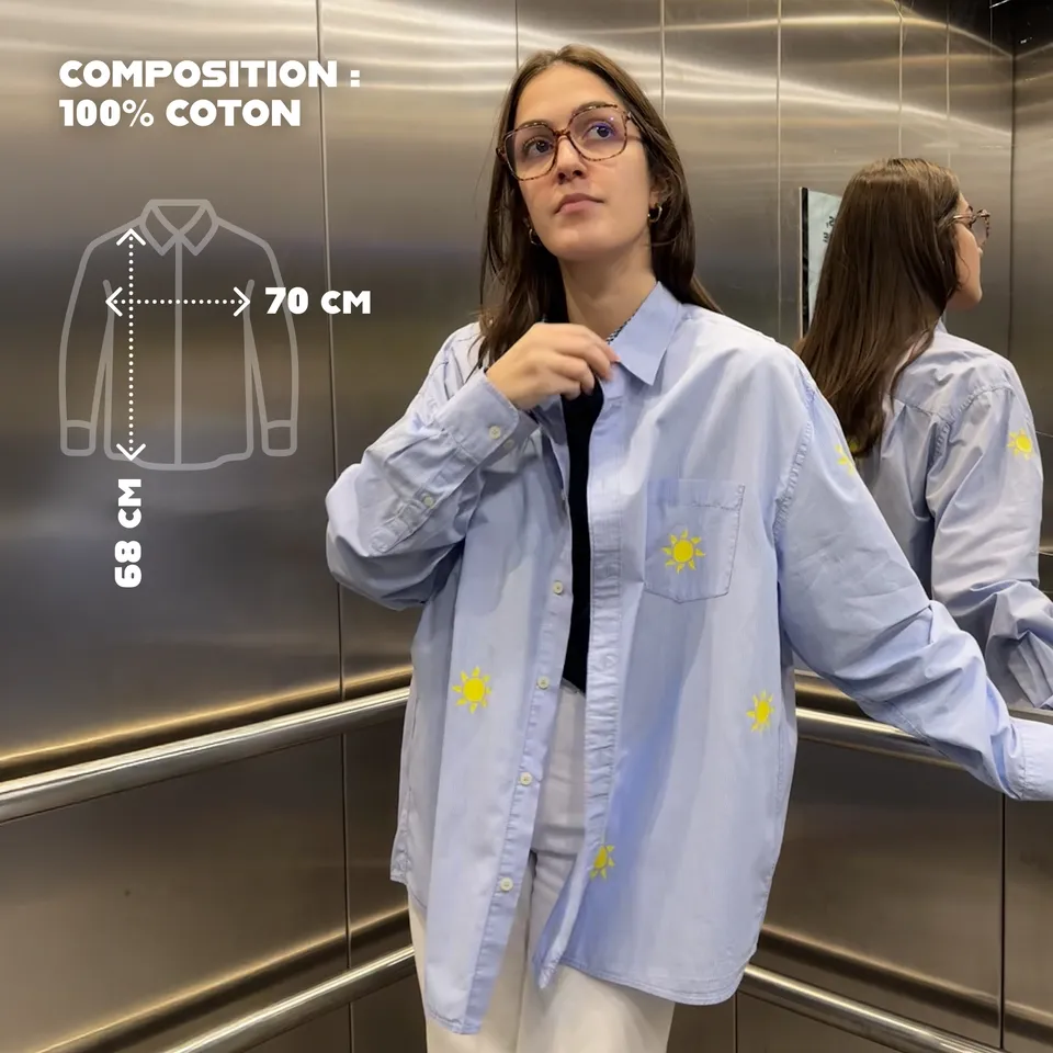 maison-gang-chemise-upcycl-e-rayures-bleu-soleil-tu image 1