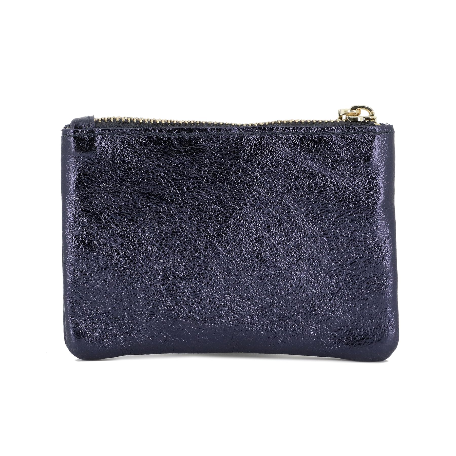 double-tree-porte-monnaie-cuir-bleu-iris-portefeuille-zip-femme image 3