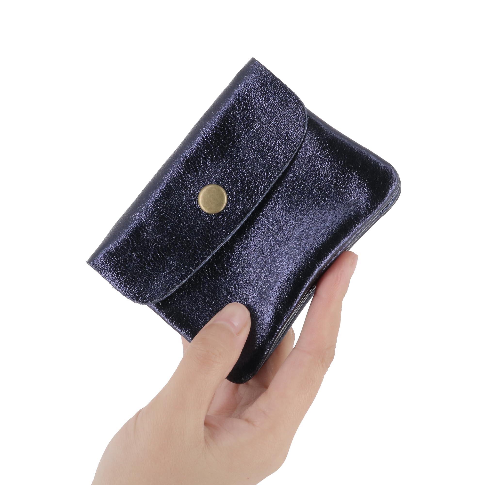 double-tree-porte-monnaie-cuir-bleu-marine-court-iris image 3