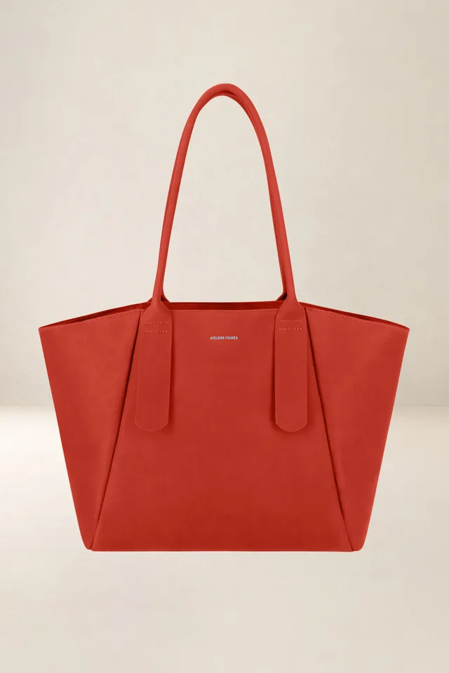 les-ateliers-four-s-d-m-ter-cabas-cuir-orange-confite image 1