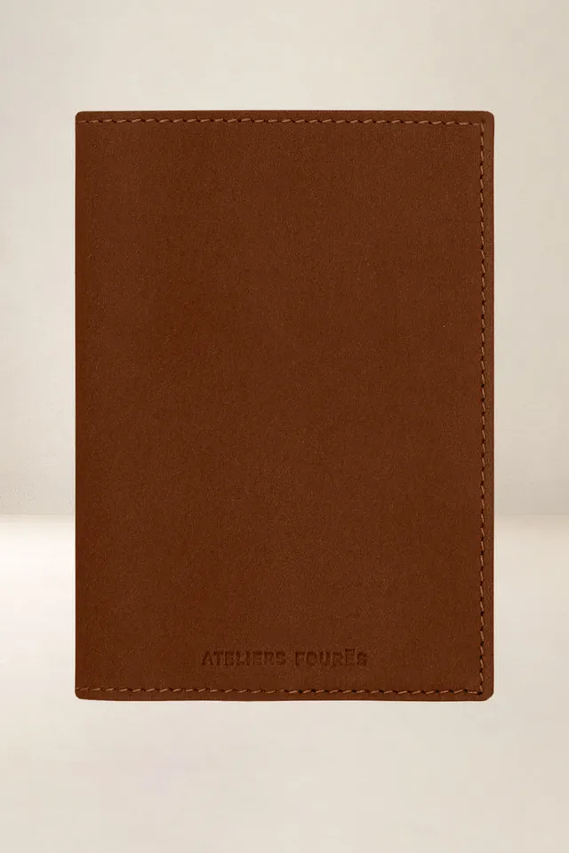 les-ateliers-four-s-os-b41-porte-passeport-cuir-orange-confite image 1