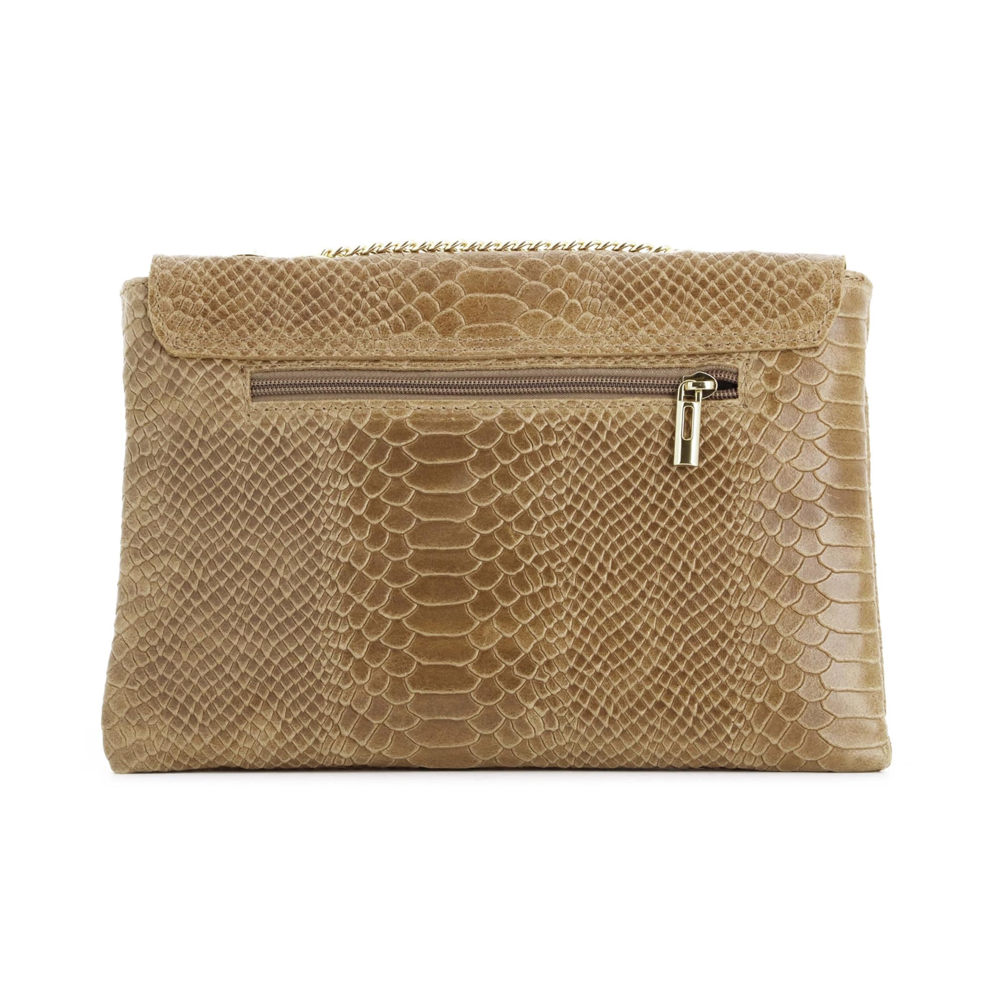 double-tree-sac-bandouli-re-taupe-pochette-cuir-serpent-abeille image 5