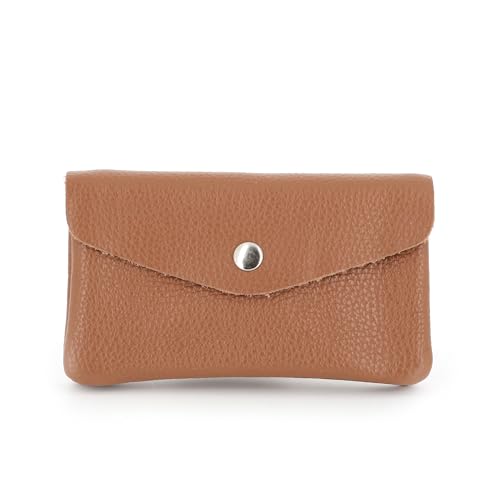 double-tree-porte-monnaie-cuir-grain-camel-femme image 7