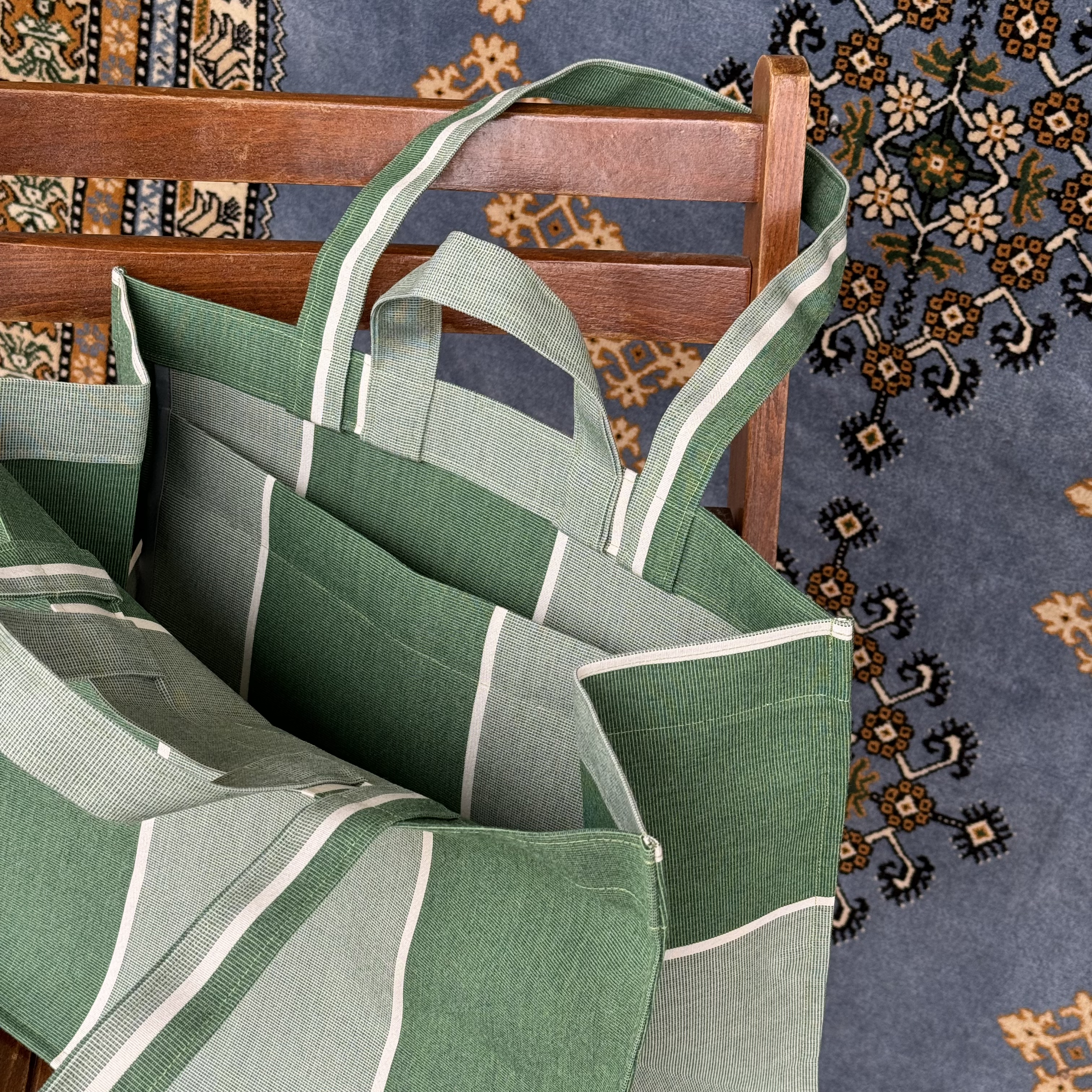 maison-gang-sac-toile-de-store-cabas-menthe-30x40x18-imperm-able image 3