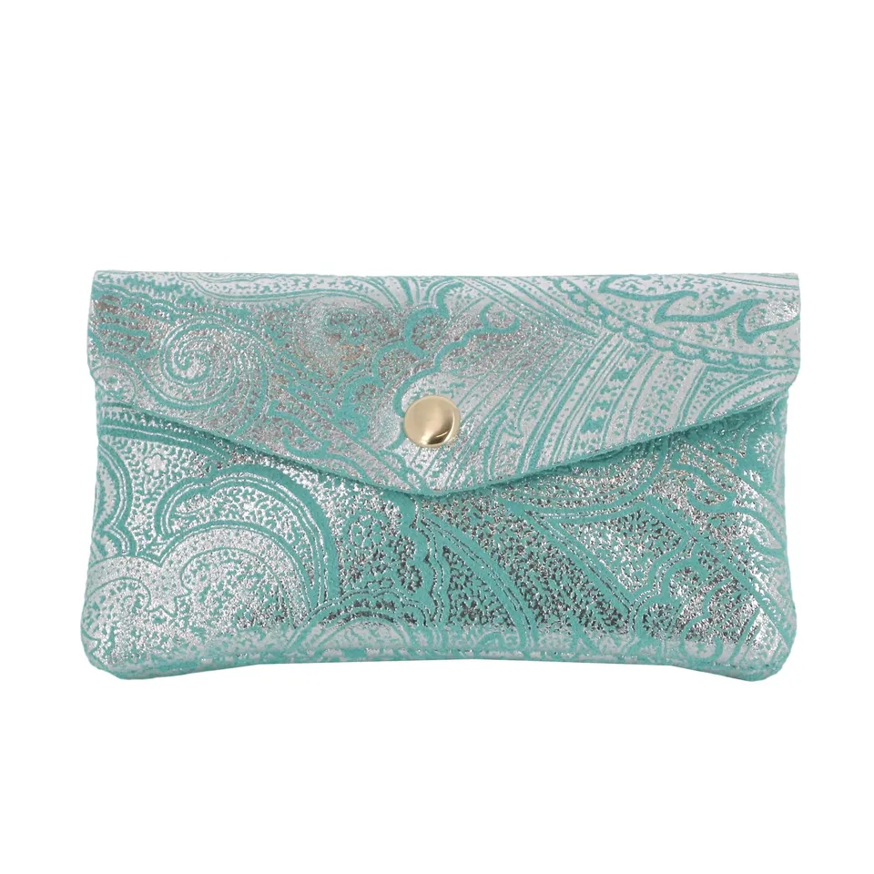 double-tree-porte-monnaie-cuir-turquoise-baroque-m-tallis-mi-long image 1