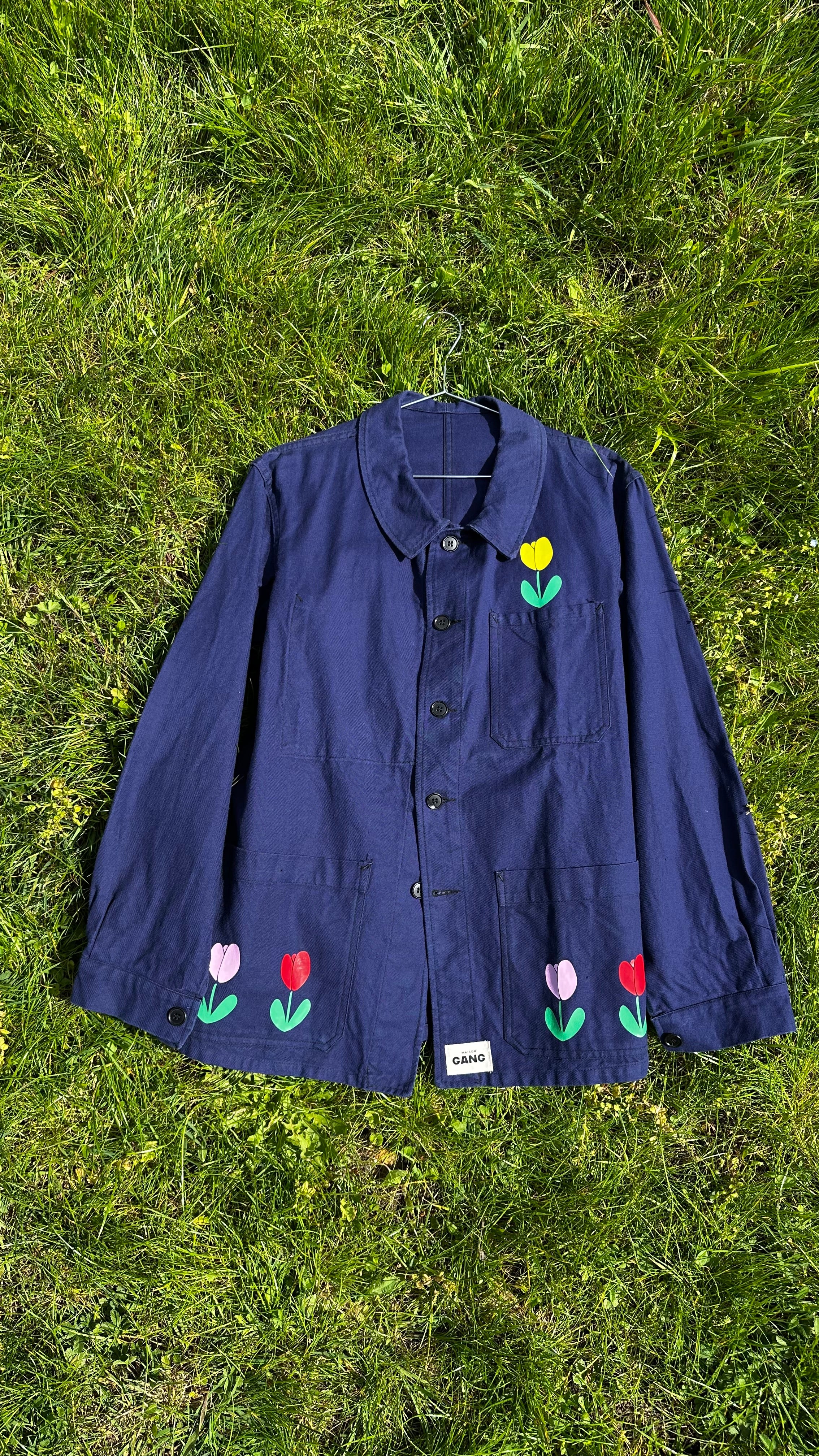 maison-gang-vestes-de-travail-tulipe-veste-bleue-tu-unisexe image 1