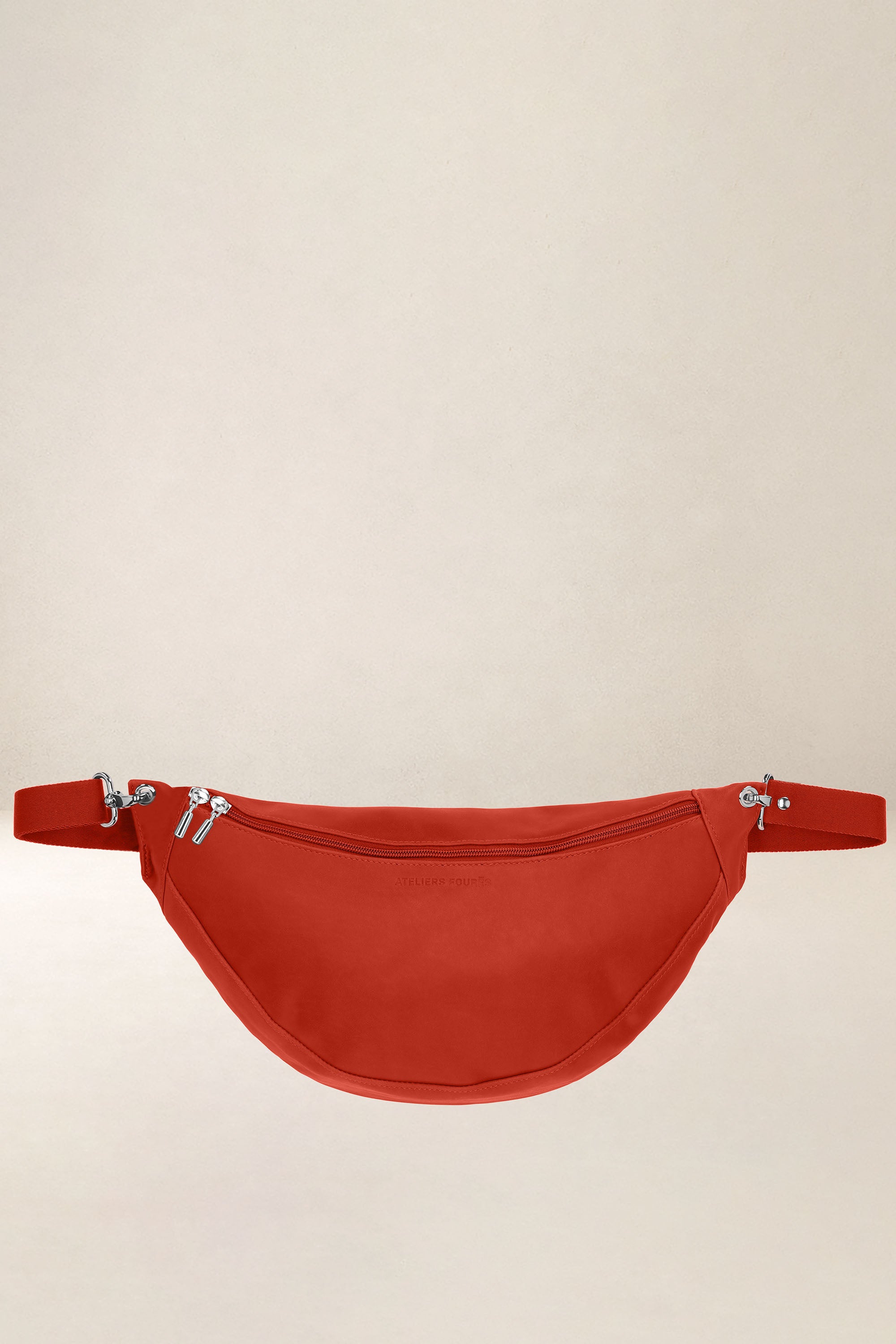 les-ateliers-four-s-atalante-sac-banane-cuir-orange-confite image 1